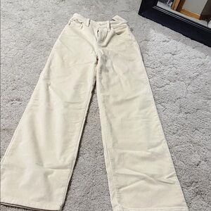 Universal Thread Women's Wide Leg Cream Jeans